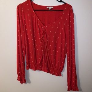 Red long sleeve AE top